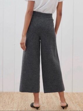 jenni kayne • marina culottes cashmere blend cropped knit lounge pants wide leg